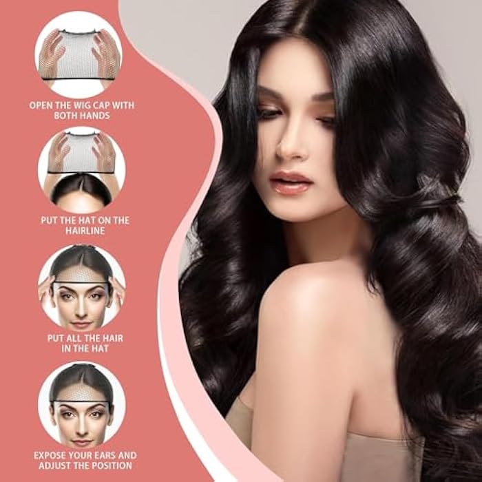 Wig Caps Closed End Fishnet Hair Mesh Net Stocking Non Slip Weaving Hair Net Liner Stretchy Nylon Weaving Caps Stretchable -BLACK-1PC - Image 5